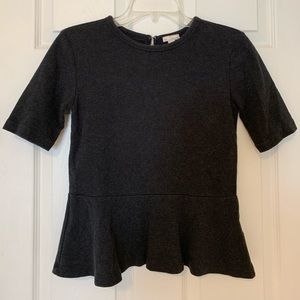 Gap peplum top in black